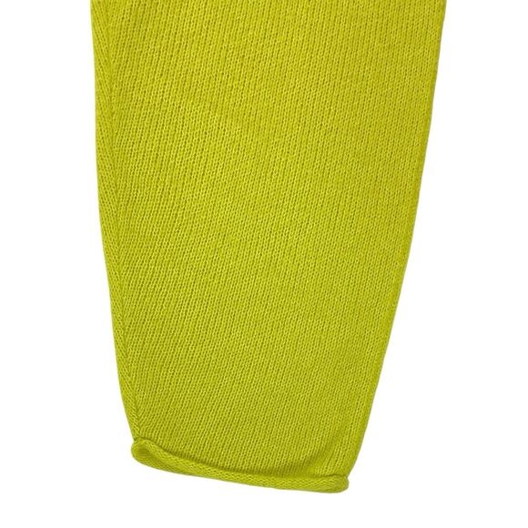 THE ELDER STATESMAN Size S 100% Cashmere Knit Pants Chartreuse Green Yellow Pant - Picture 5 of 7